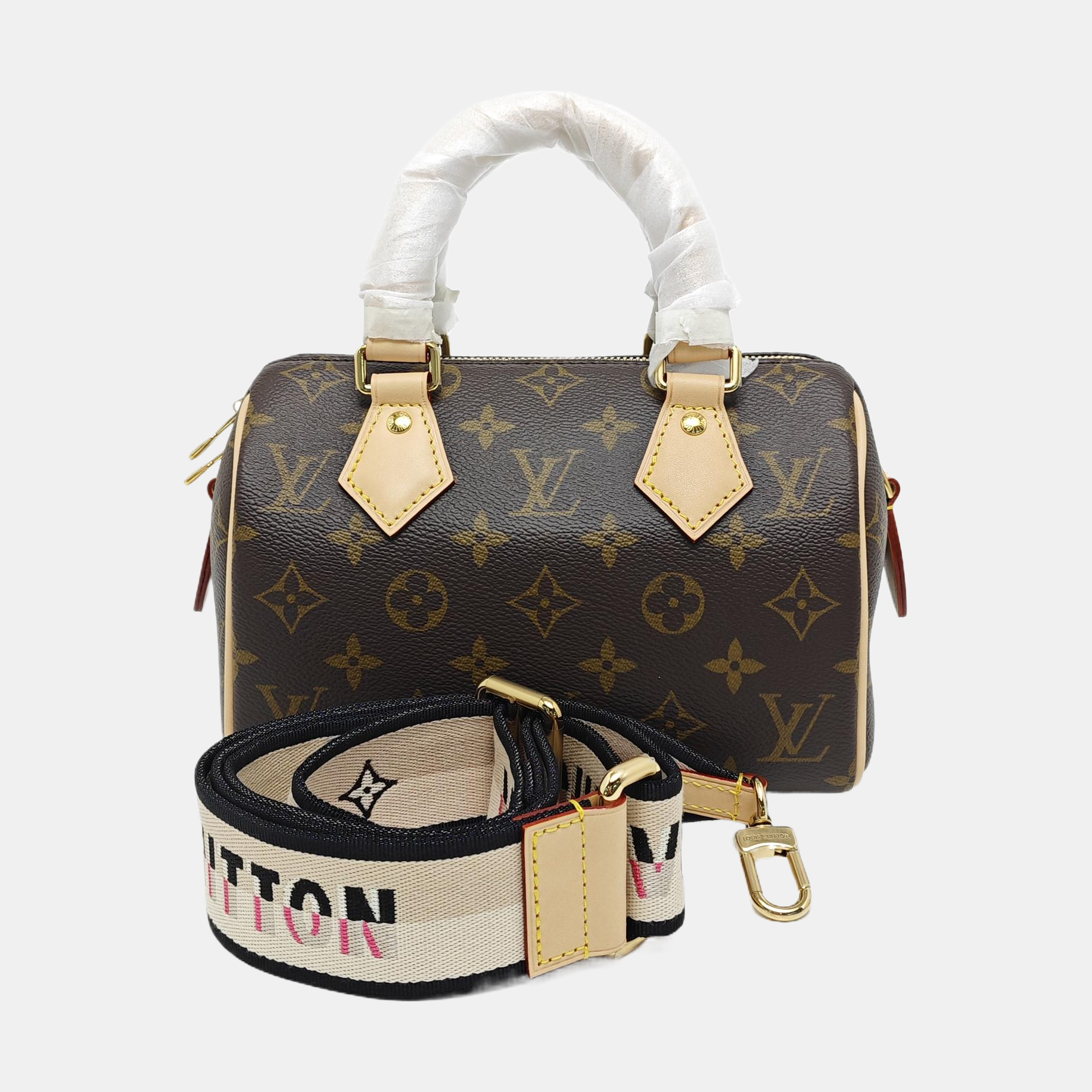 SPEEDY 20 Monogram Coated Canvas Brown