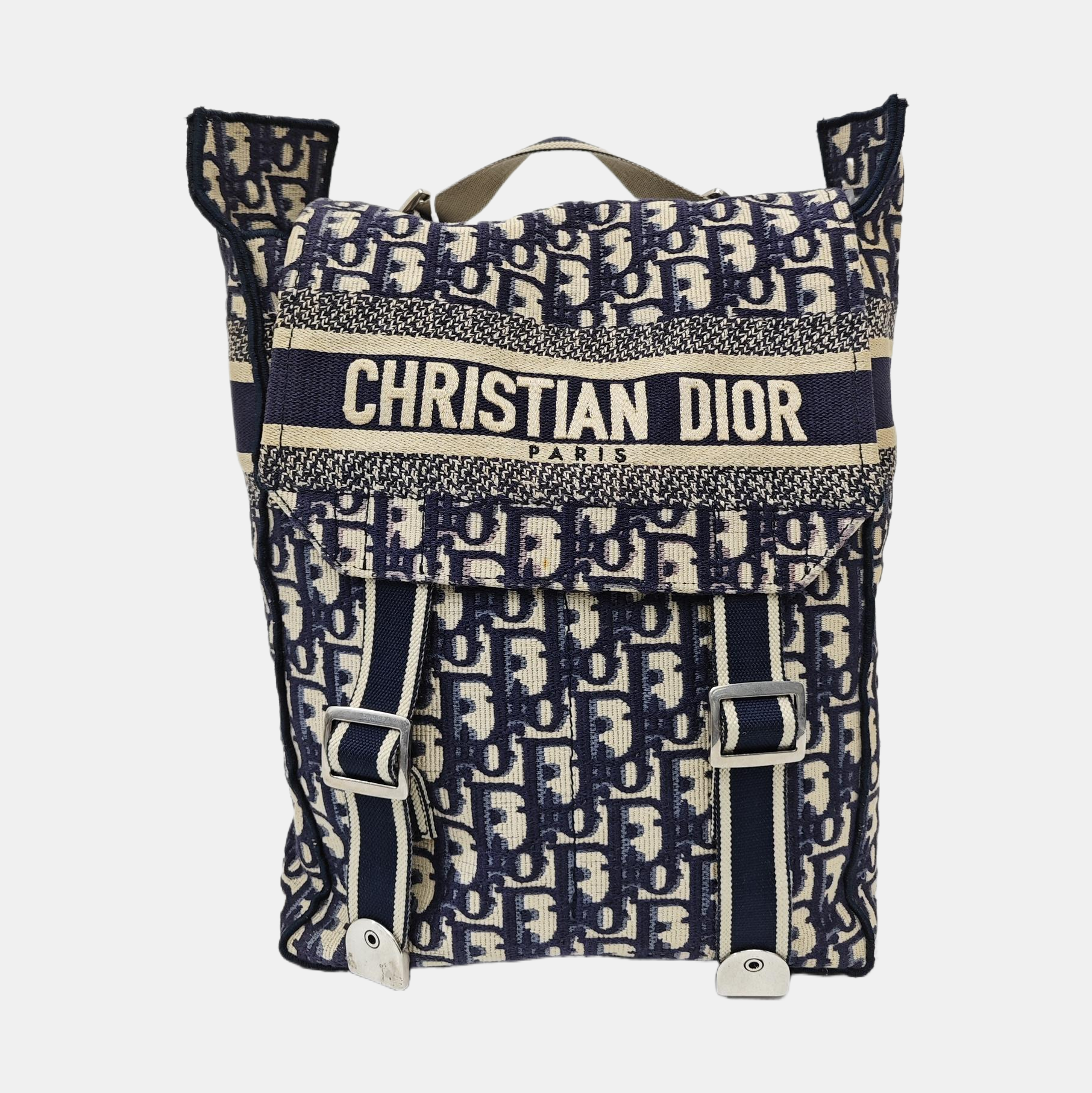 Oblique Canvas Backpack Blue