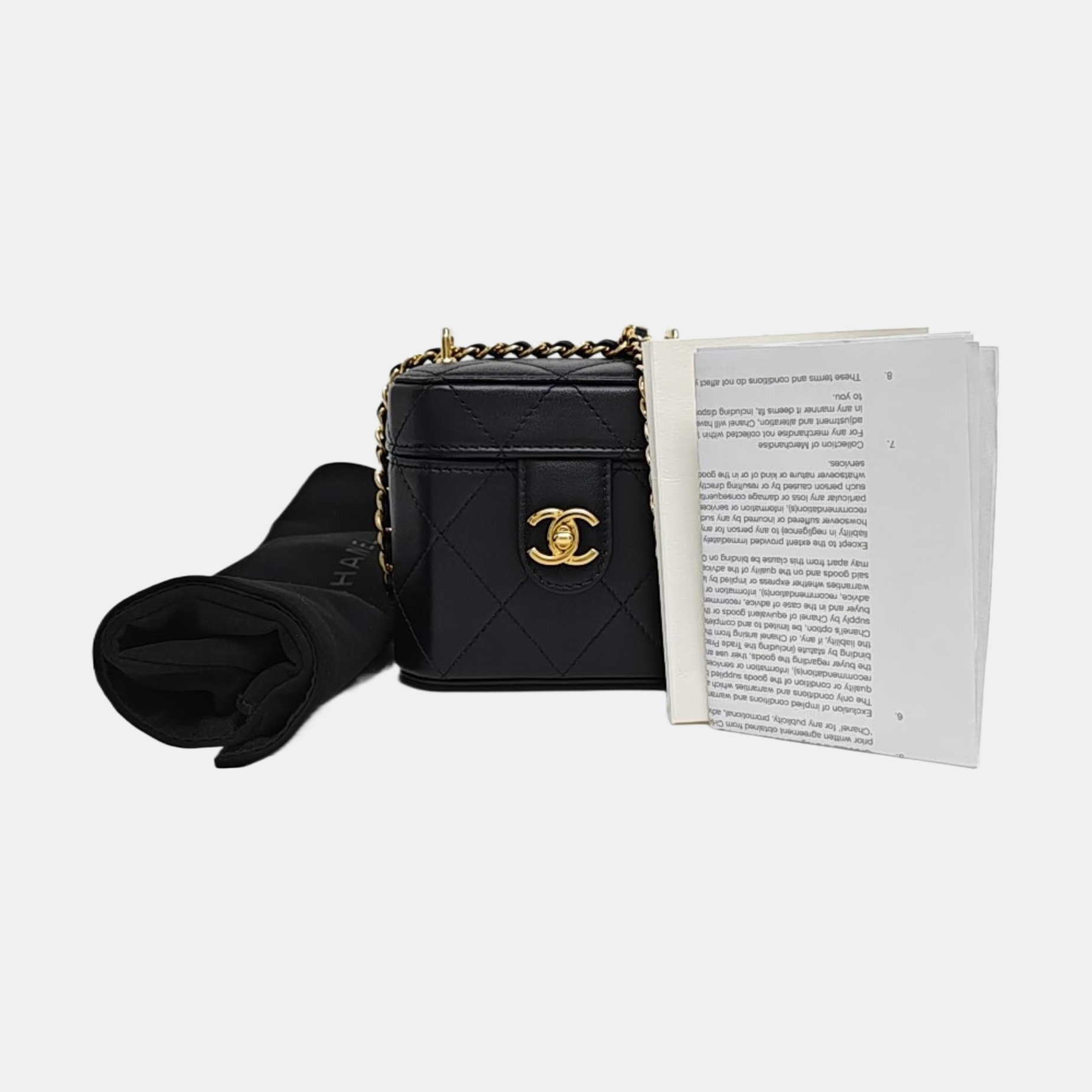 Quilted Lambskin Small Black