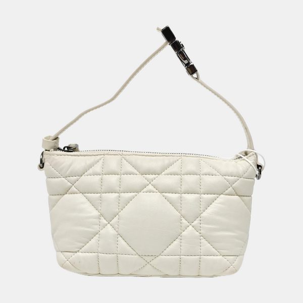 Diortravel Nomad Small Cannage Calfskin White