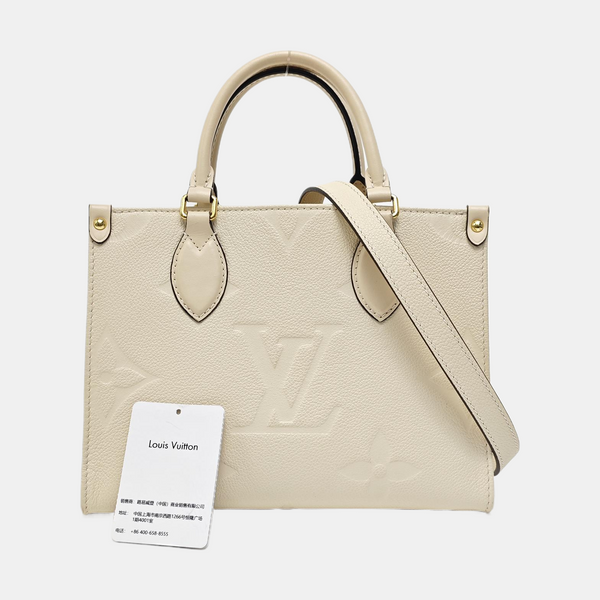 ONTHEGO PM Monogram Calfskin Beige