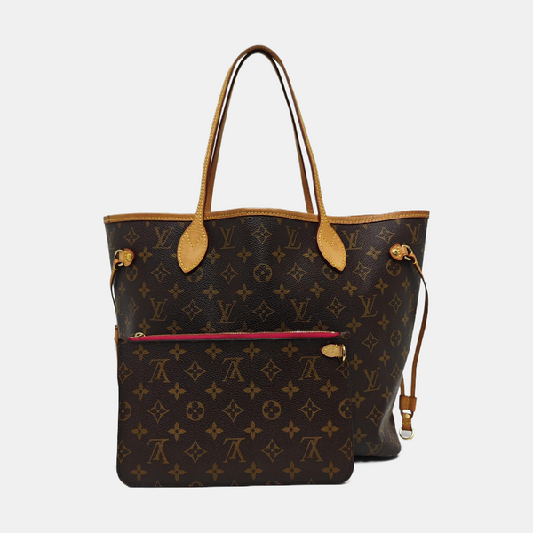 NEVERFULL MM Monogram Coated Canvas Brown