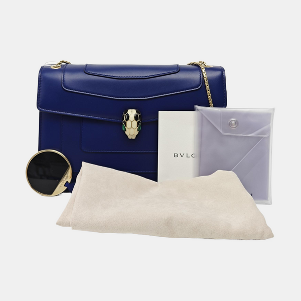 SERPENTI FOREVER Medium Calfskin Blue