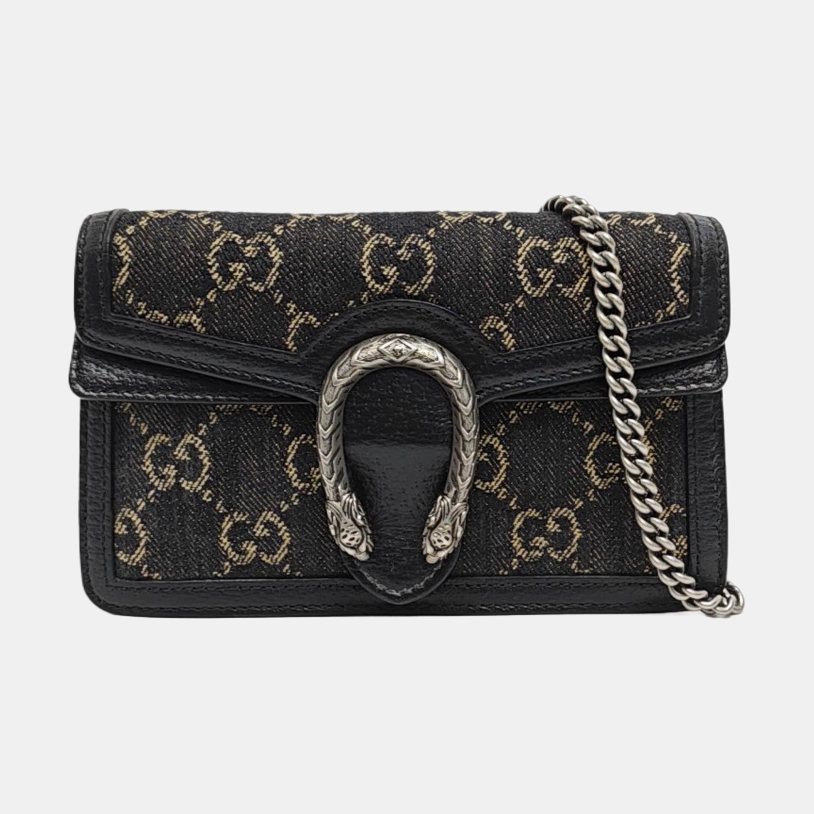 Authenticated pre-owned  Dionysus Super Mini Monogram Denim Black - Shoulder Bag at Looply