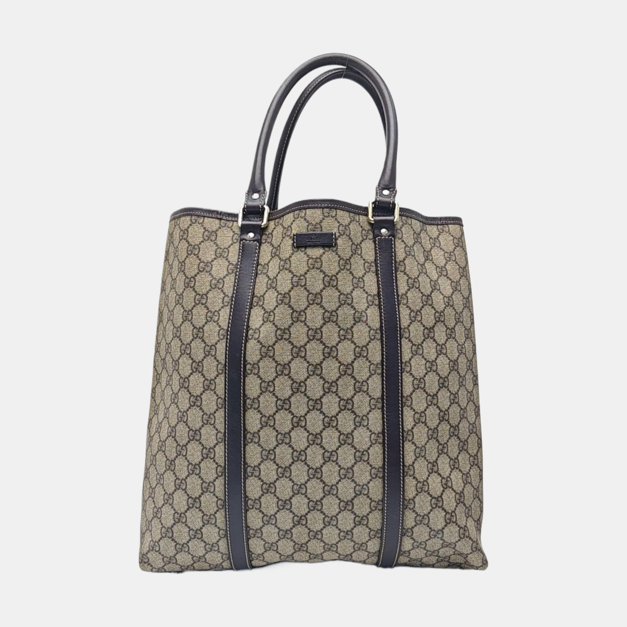 Monogram Coated Canvas Tote Bag Beige
