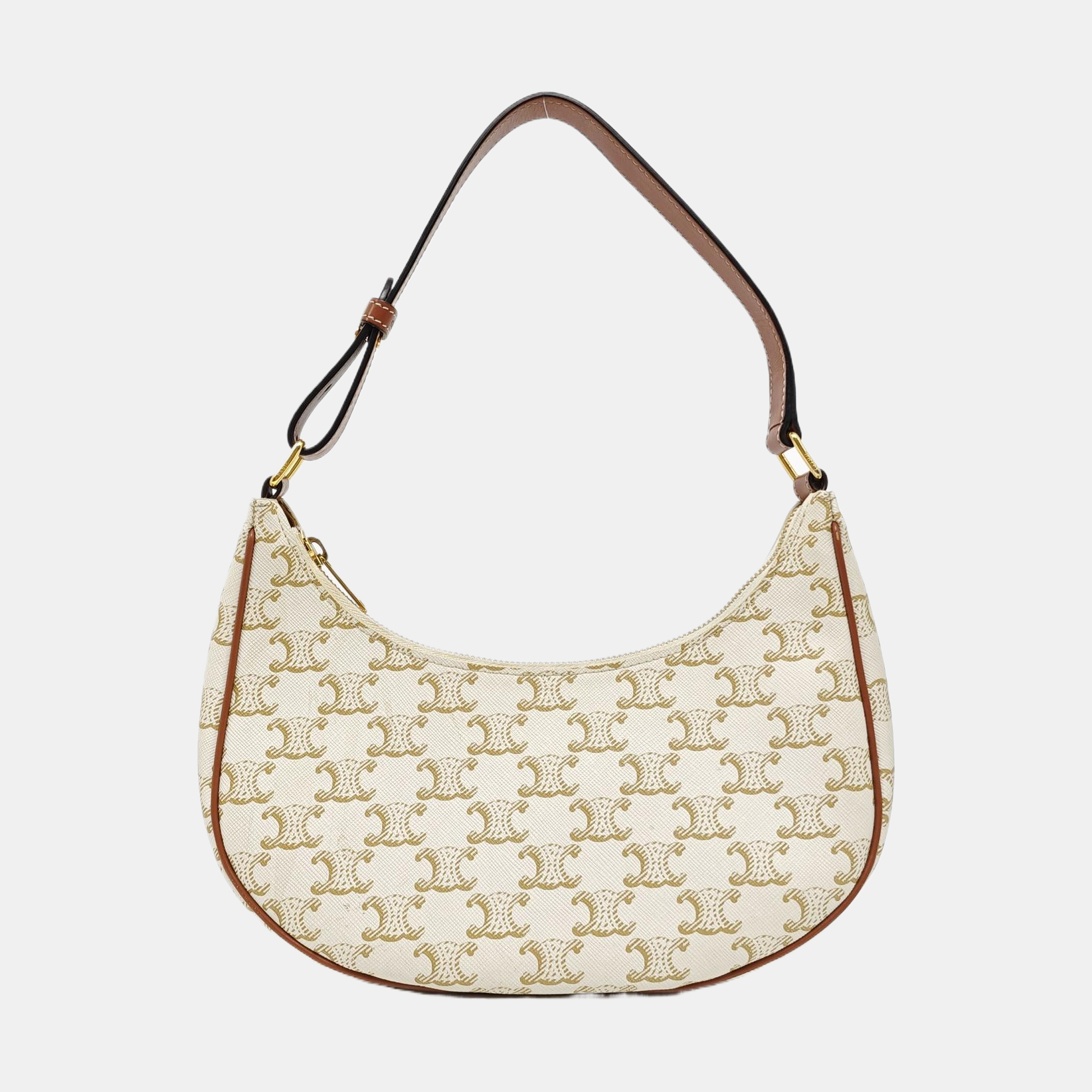 Authenticated pre-owned  AVA Coated Canvas Beige - Top Handle Bag at Looply