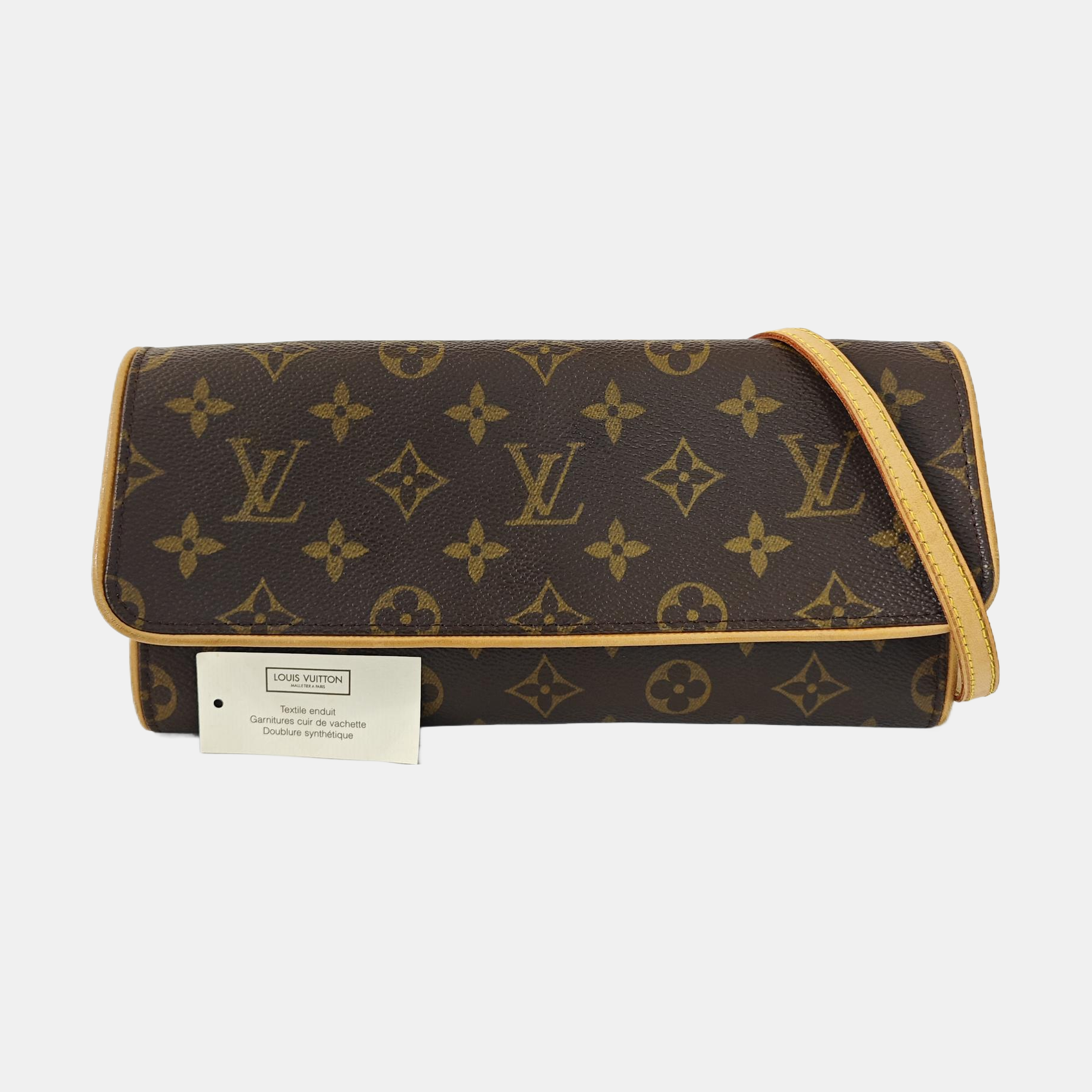 TWIN GM Monogram Coated Canvas Brown