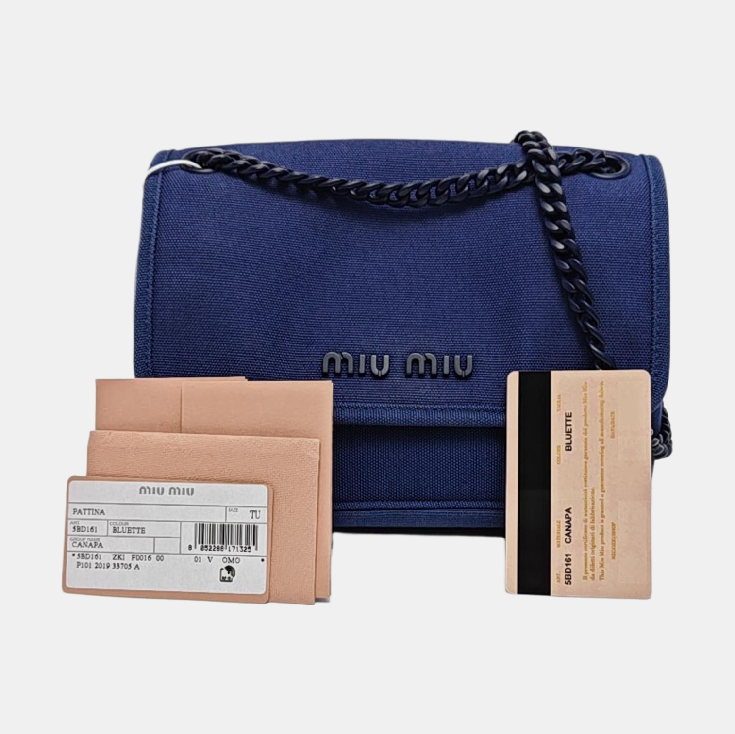 Canvas Crossbody Bag Blue