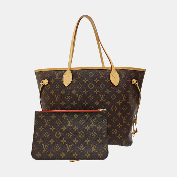NEVERFULL MM Monogram Coated Canvas Brown