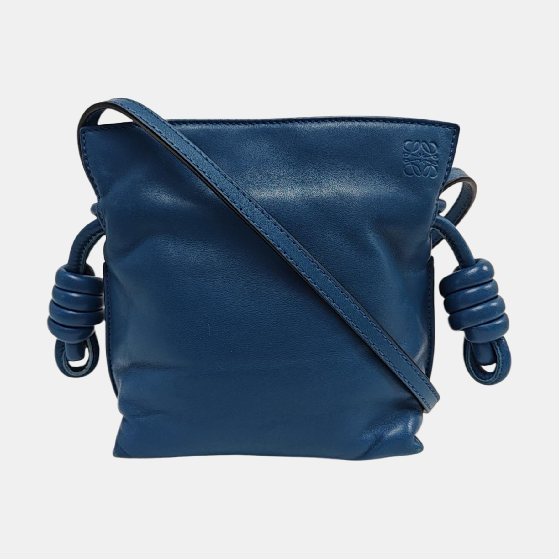 Authenticated pre-owned  Flamenco Calfskin Blue - Shoulder Bag at Looply