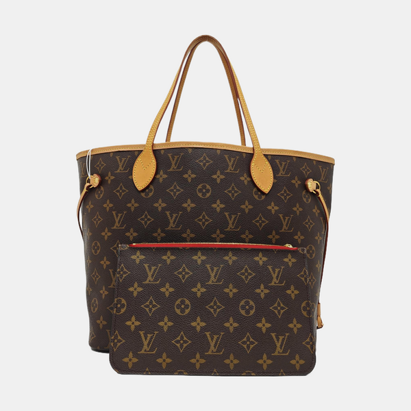 NEVERFULL MM Monogram Coated Canvas Brown