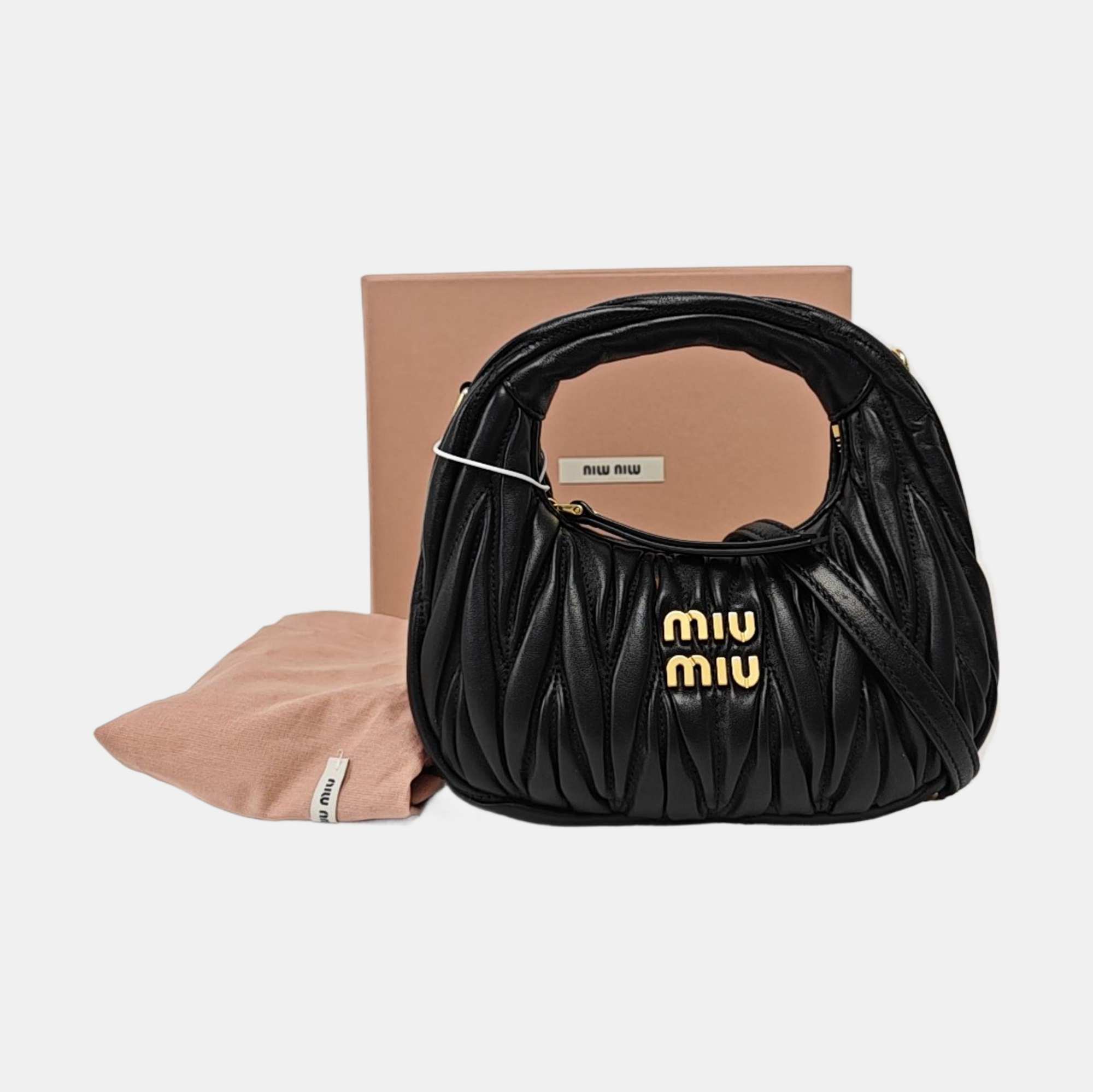 Wander Matelassé Mini Quilted Lambskin Black