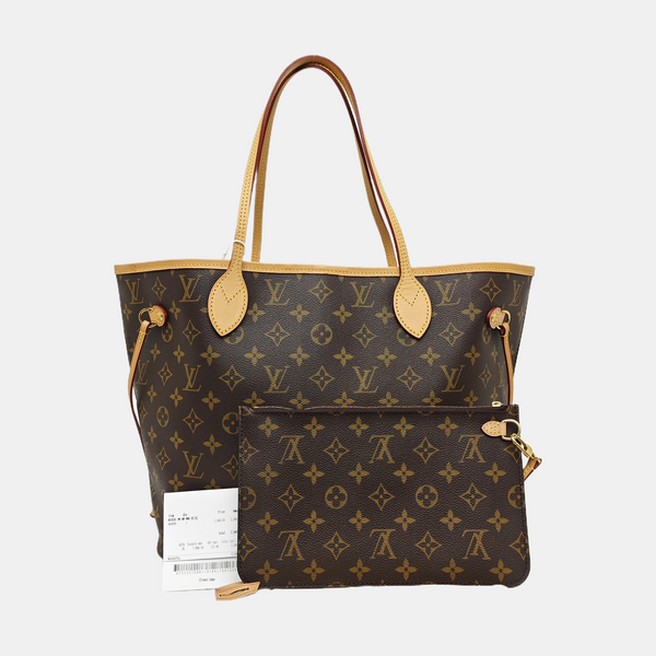 NEVERFULL MM Monogram Coated Canvas Brown