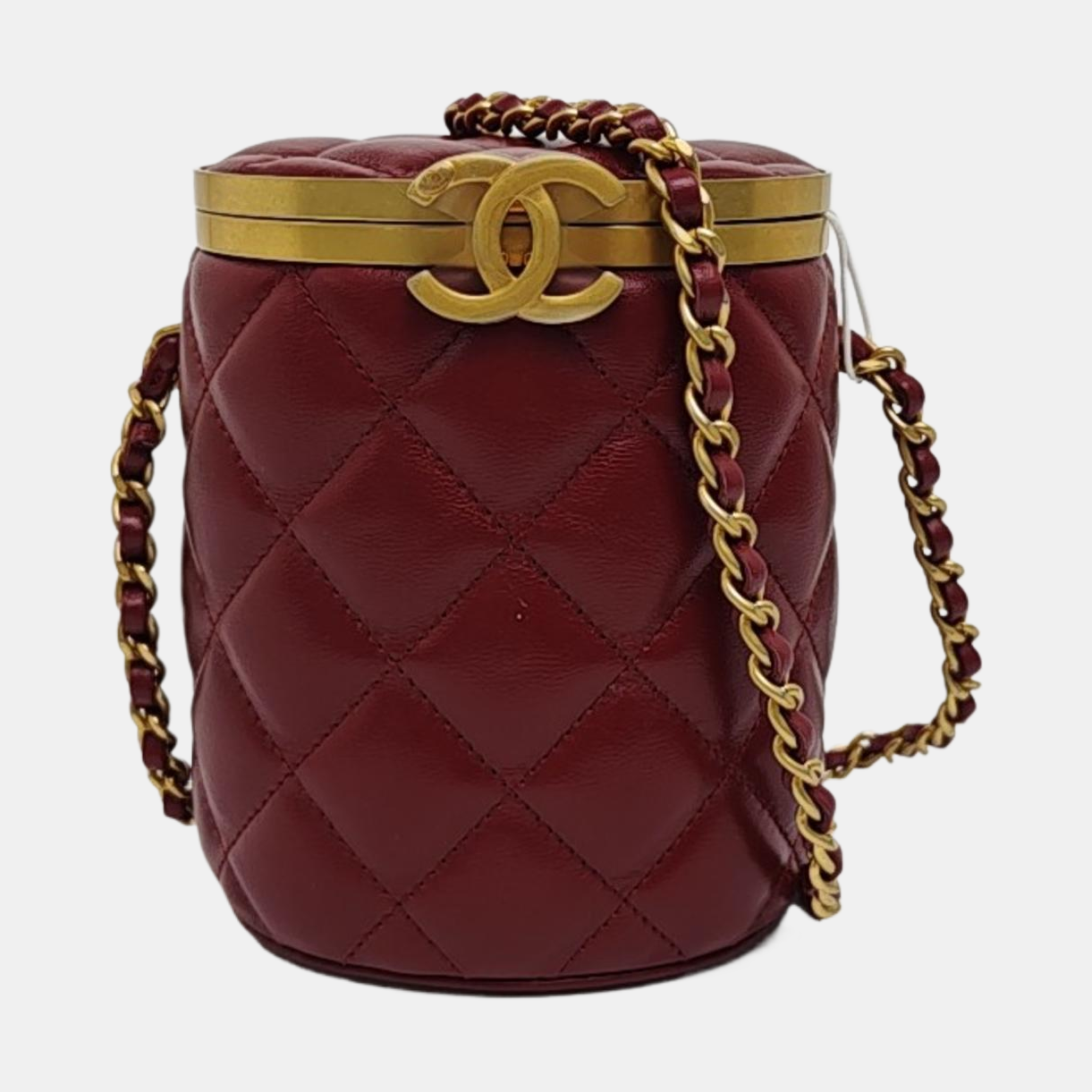 CROWN BOX VANITY Quilted Lambskin Red