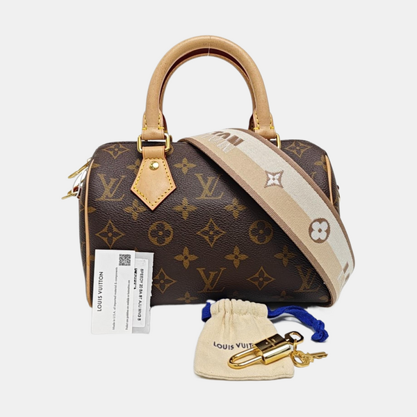 SPEEDY 20 Monogram Coated Canvas Brown