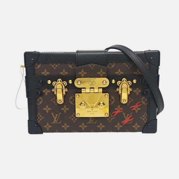 PETITE MALLE Monogram Coated Canvas Brown