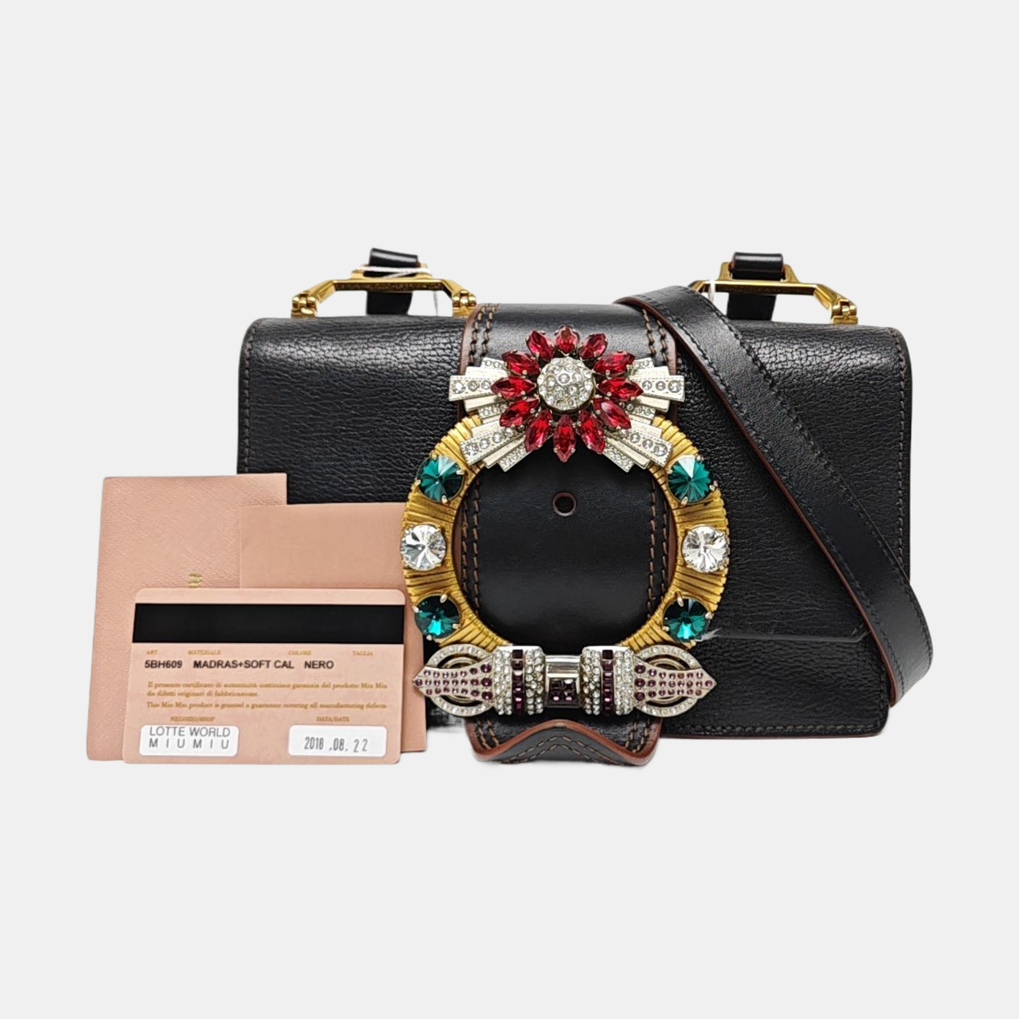 Miu Lady Lambskin Black