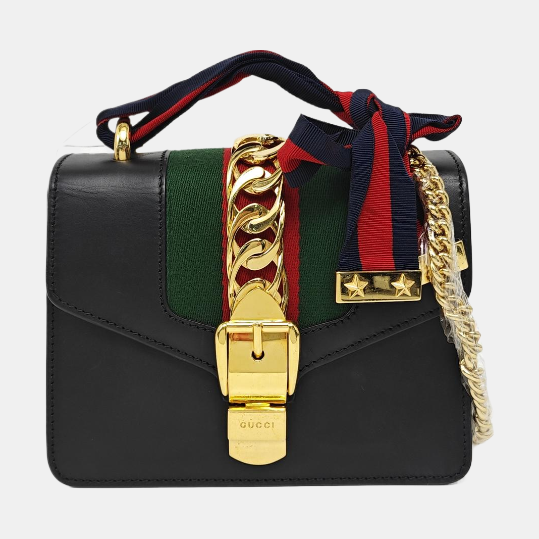 Sylvie Mini Calfskin Black