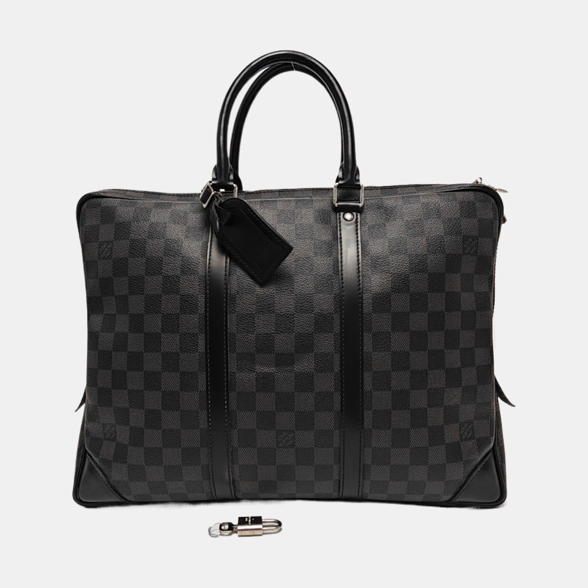 PORTE-DOCUMENTS Damier Graphite Coated Canvas Black