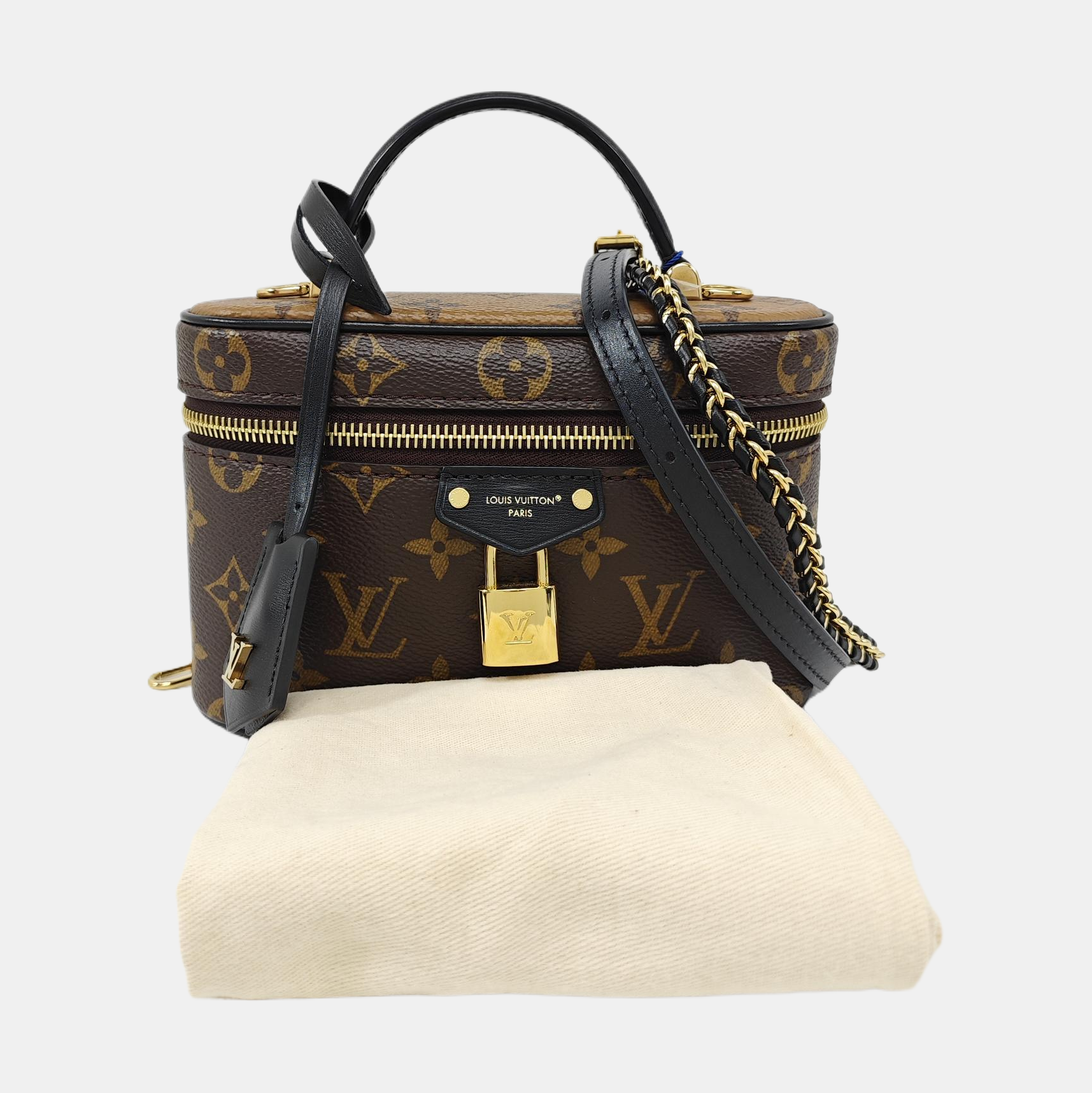 Vanity Chain Pouch Monogram Coated Canvas Brown