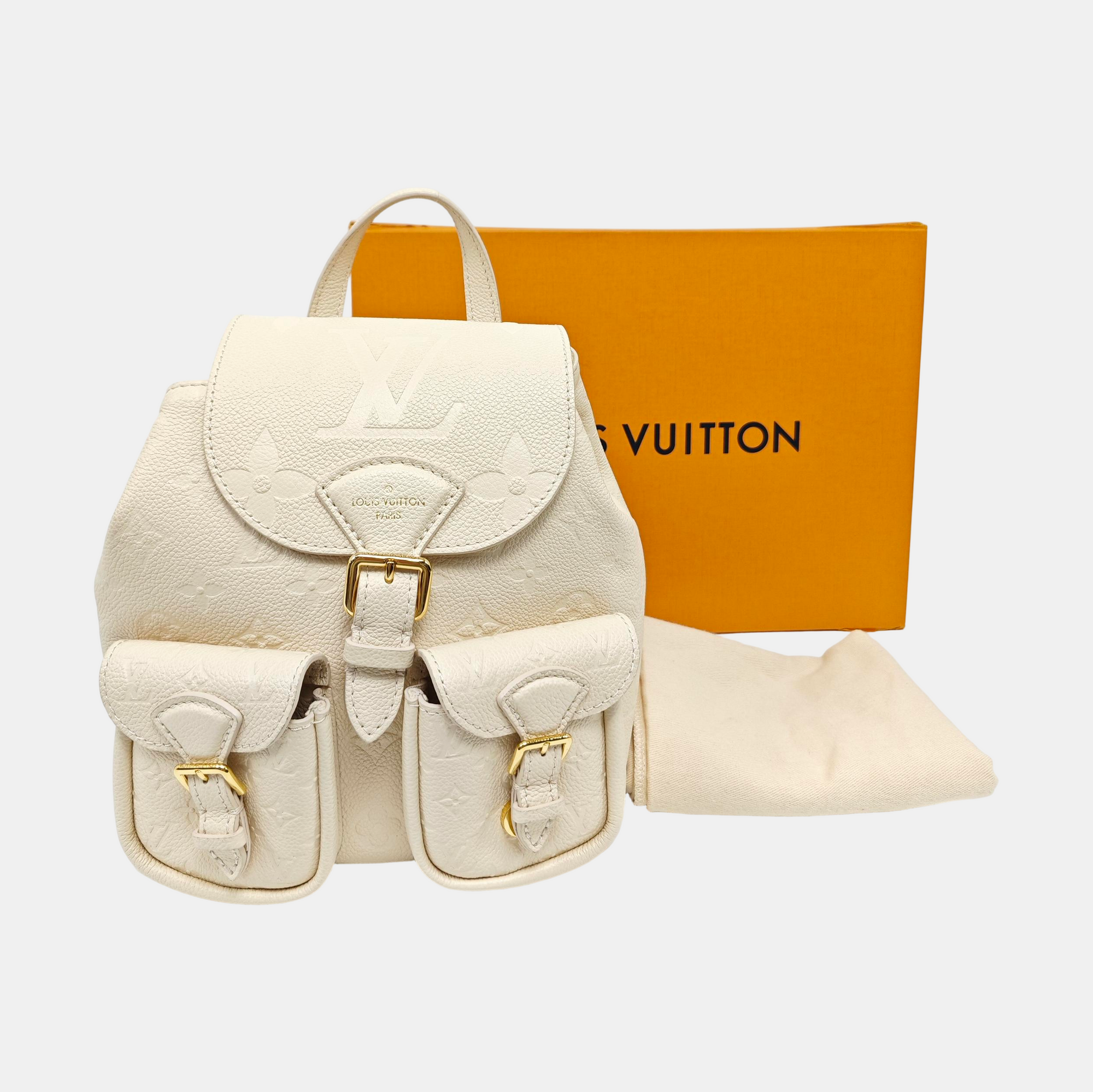 BACKUP Monogram Calfskin White