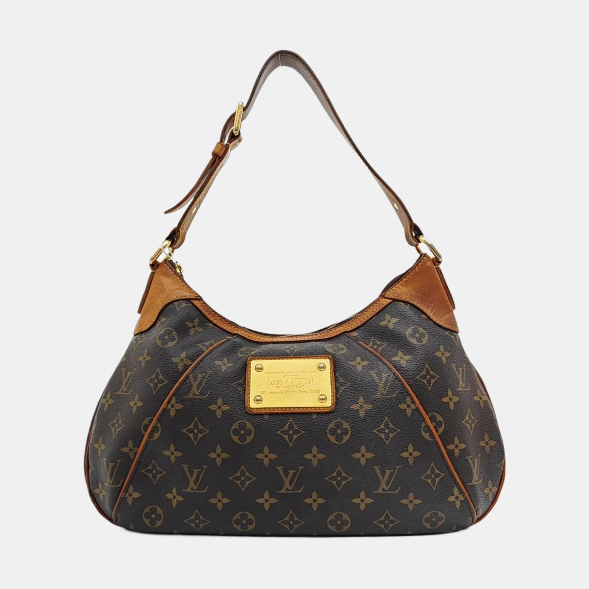 VINTAGE THAMES GM Monogram Coated Canvas Brown
