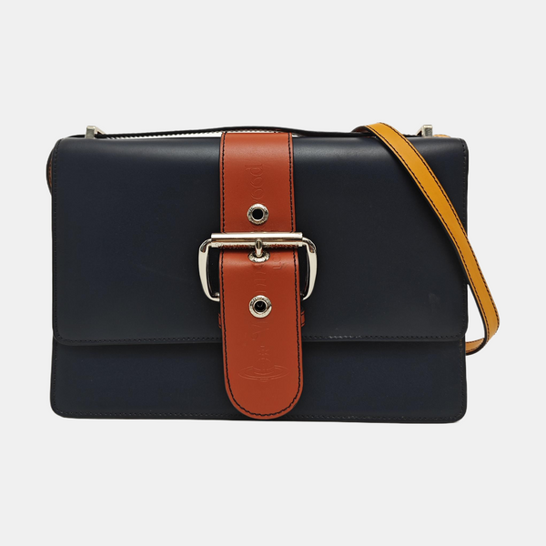 Calfskin Shoulder Bag Blue