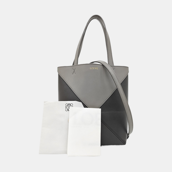 Puzzle Fold Mini Calfskin Gray