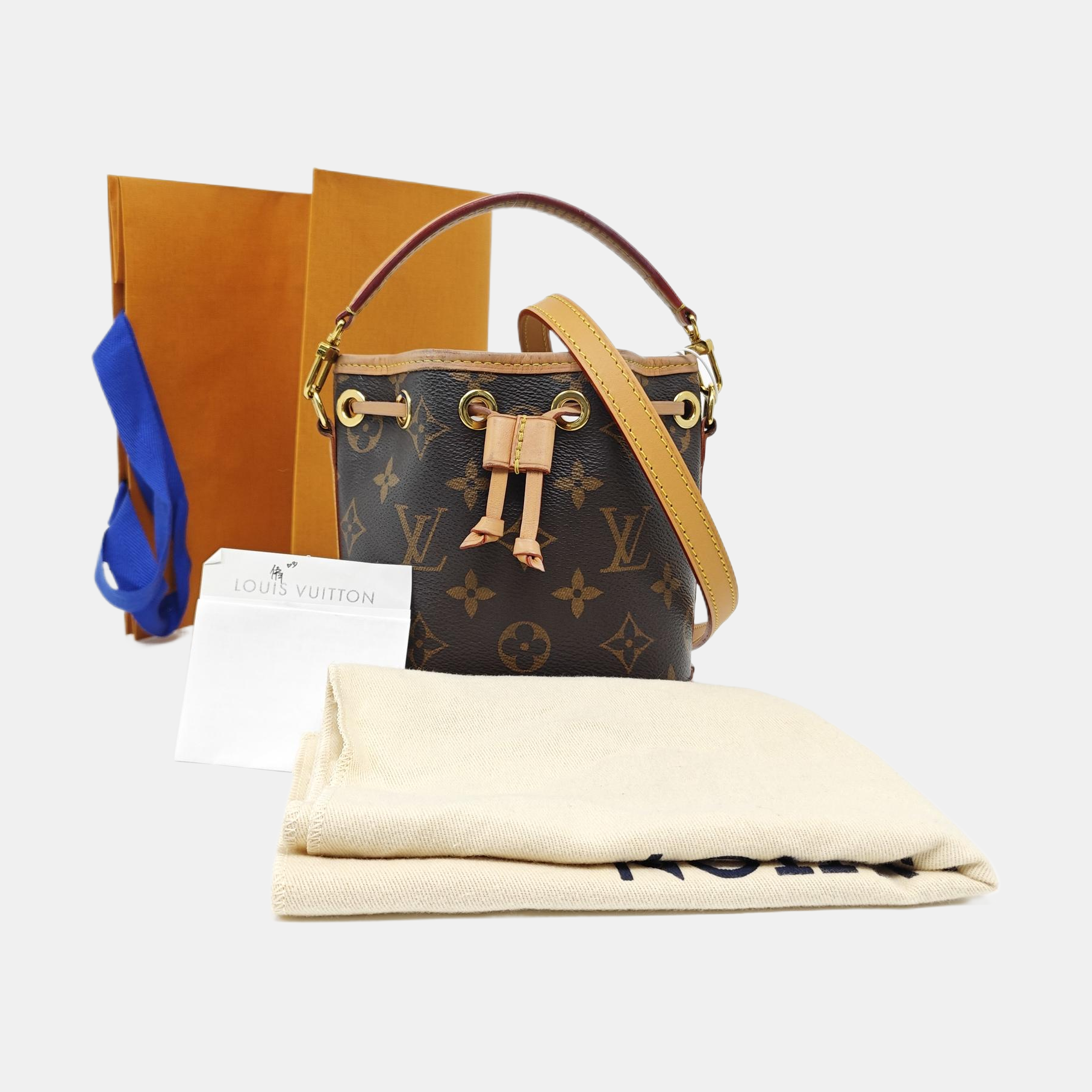 NOÉ Nano Monogram Coated Canvas Brown