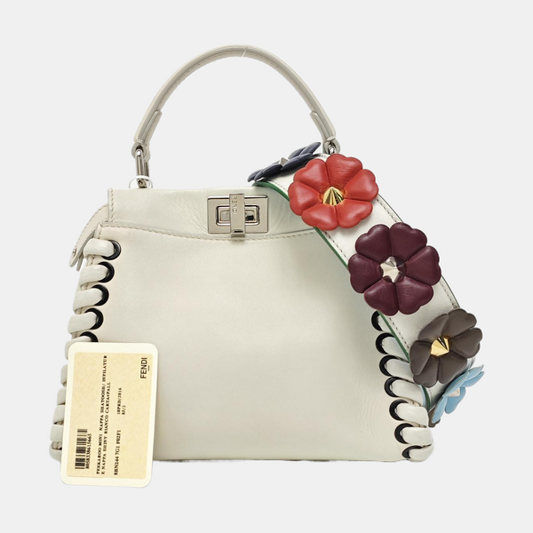Peekaboo Mini Calfskin White