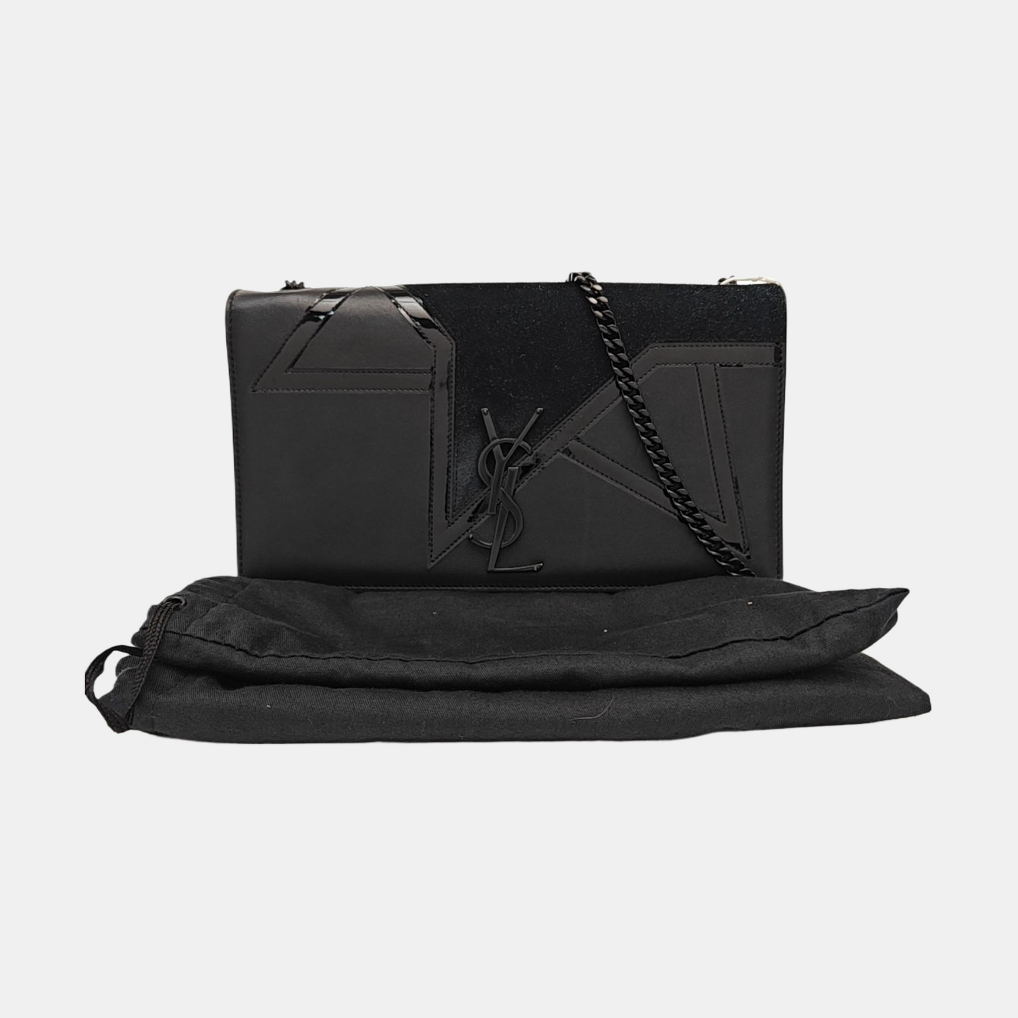 Calfskin Shoulder Bag Black