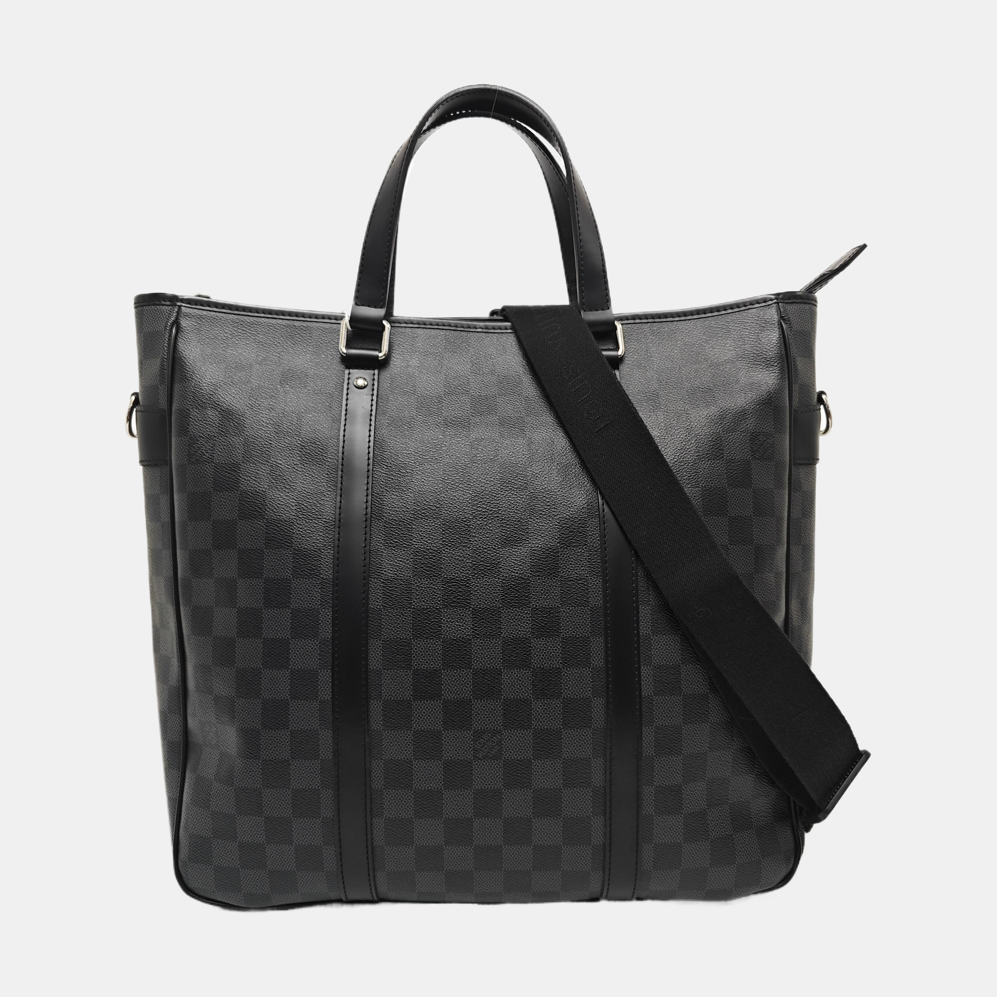 TADAO MM Damier Graphite Coated Canvas Gray