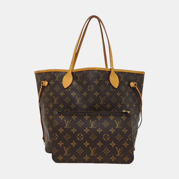 NEVERFULL MM Monogram Coated Canvas Brown
