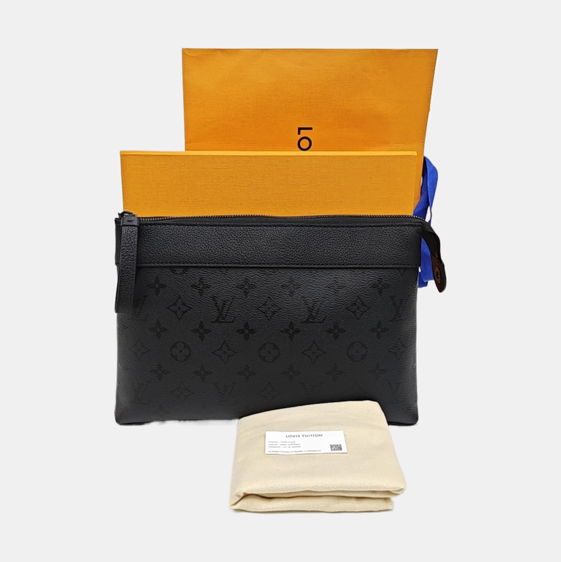 Pochette Voyag Monogram Coated Canvas Black
