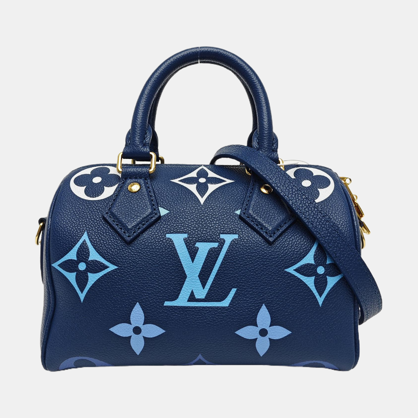 SPEEDY 20 Monogram Calfskin Blue