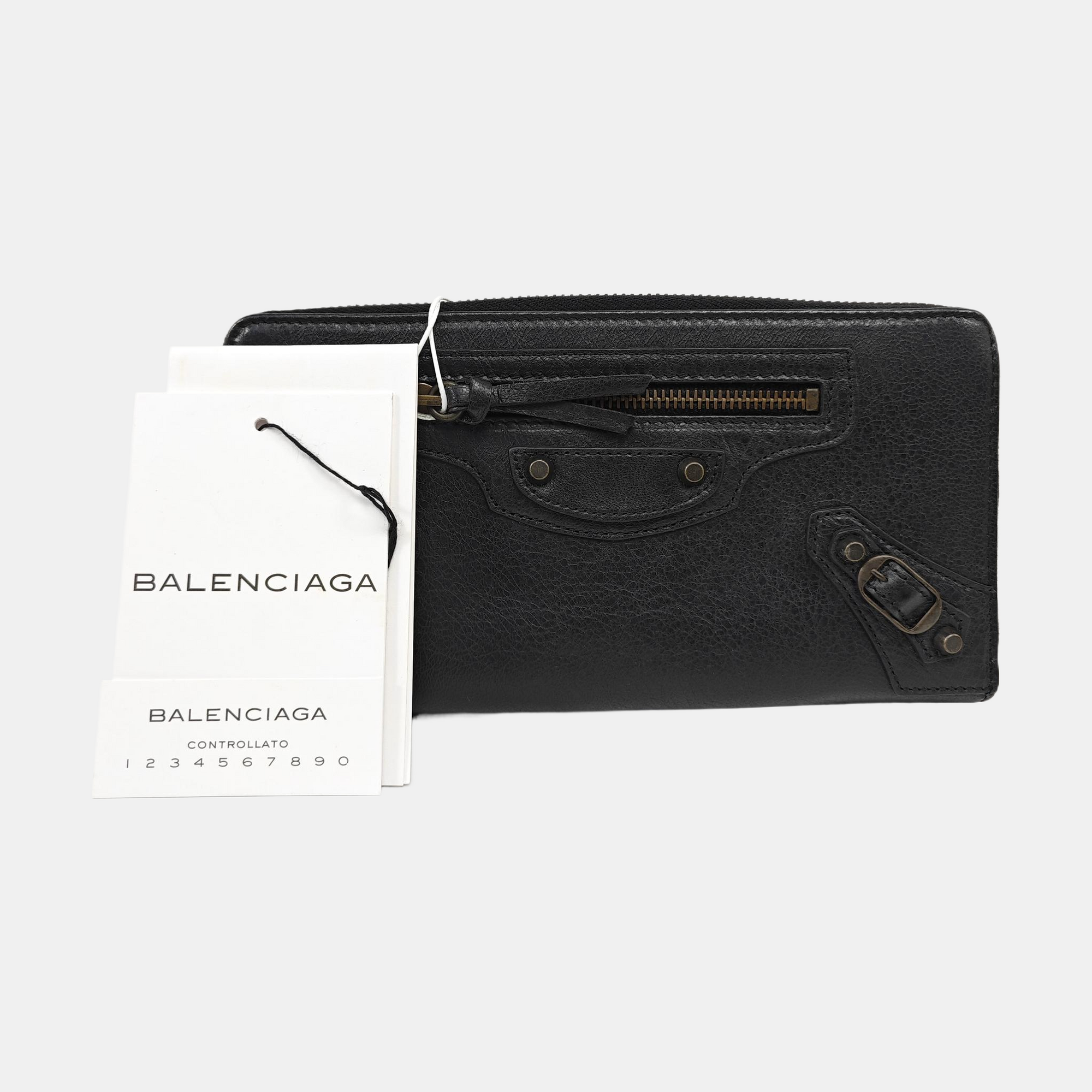 Classic City Calfskin Black Wallet