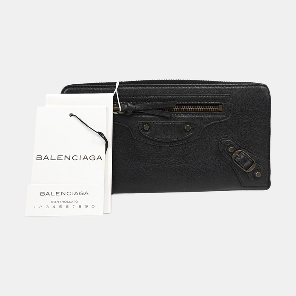 Classic City Calfskin Black Wallet