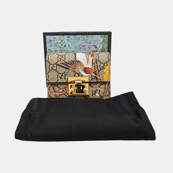 Padlock Monogram Coated Canvas Beige Wallet