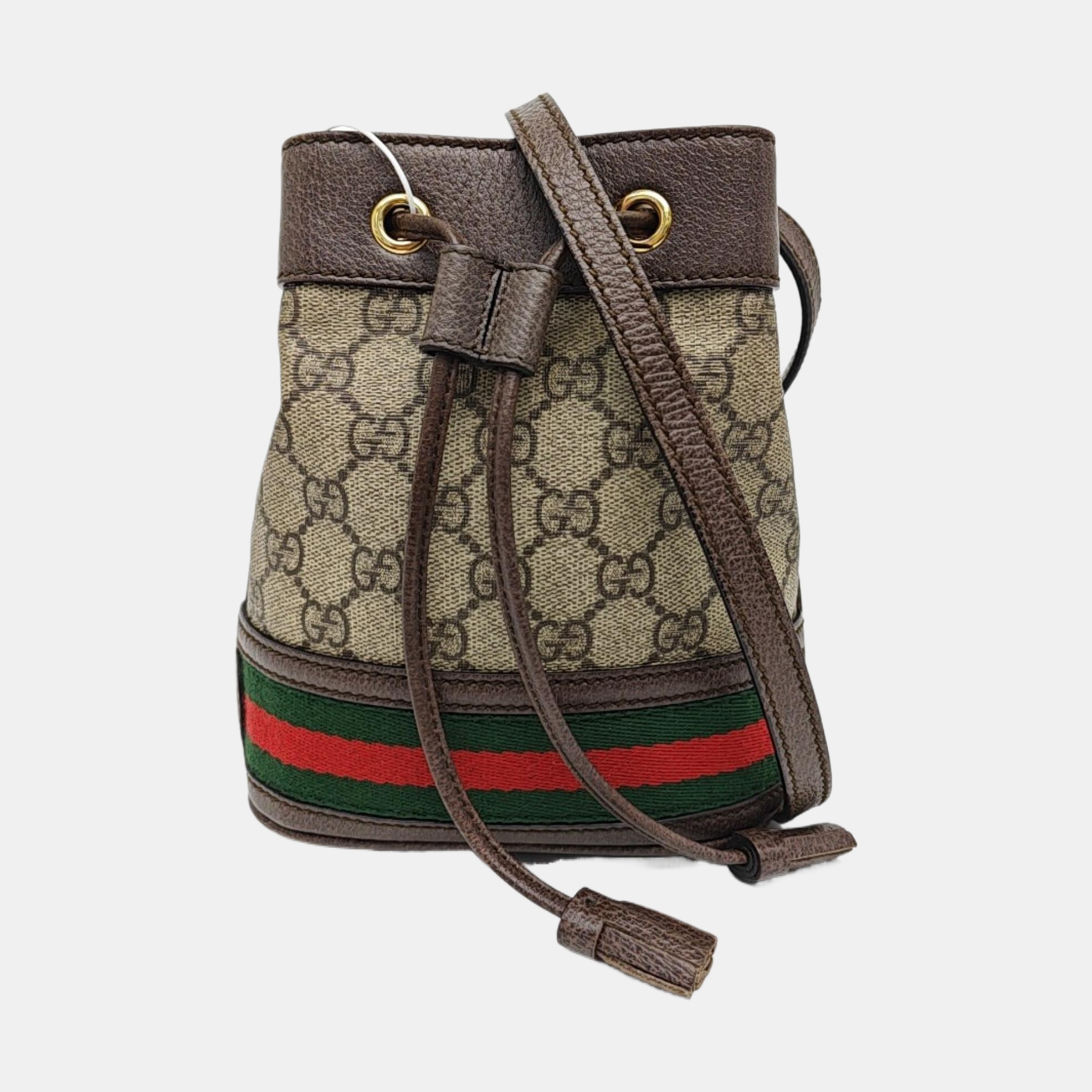 Ophidia Mini Monogram Coated Canvas Beige