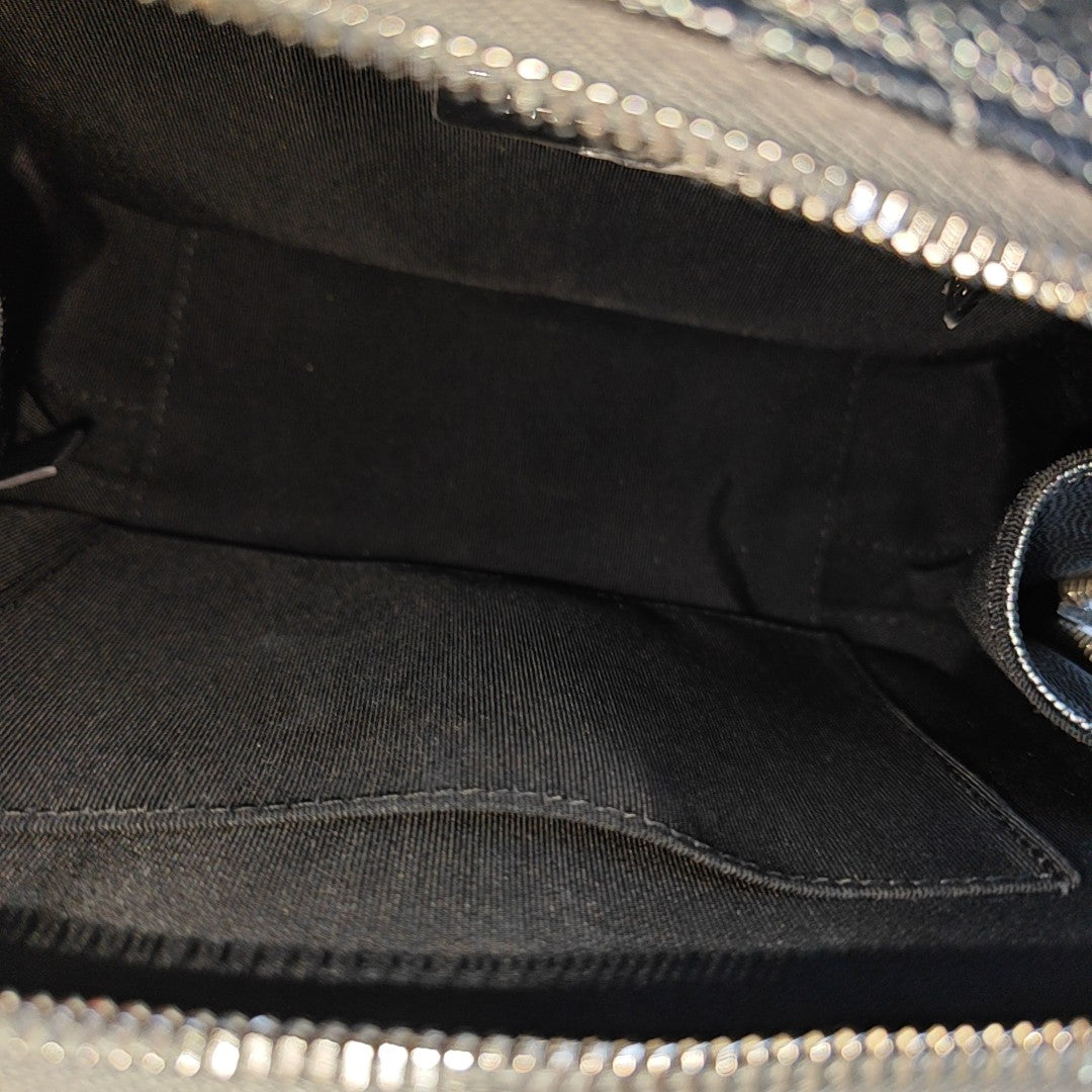 Quilted Grained Calfskin Gray