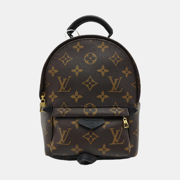 PALM SPRINGS Mini Monogram Coated Canvas Brown