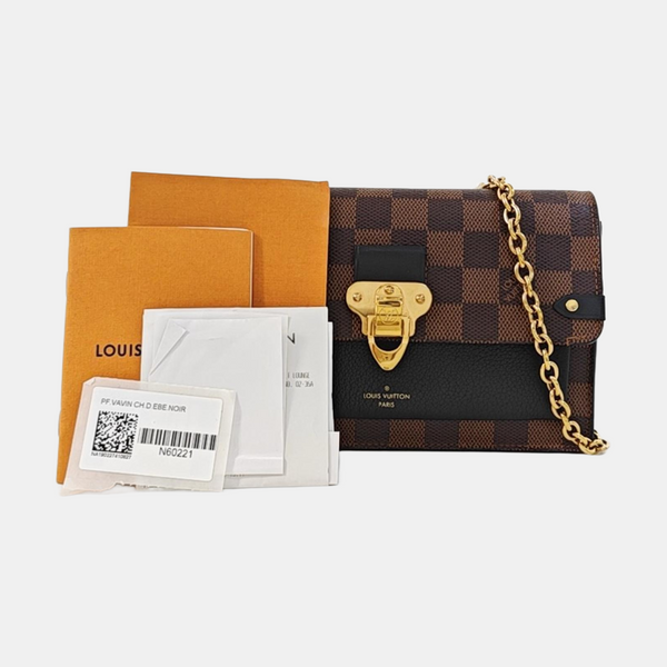 VAVIN Damier Ebene Coated Canvas Brown