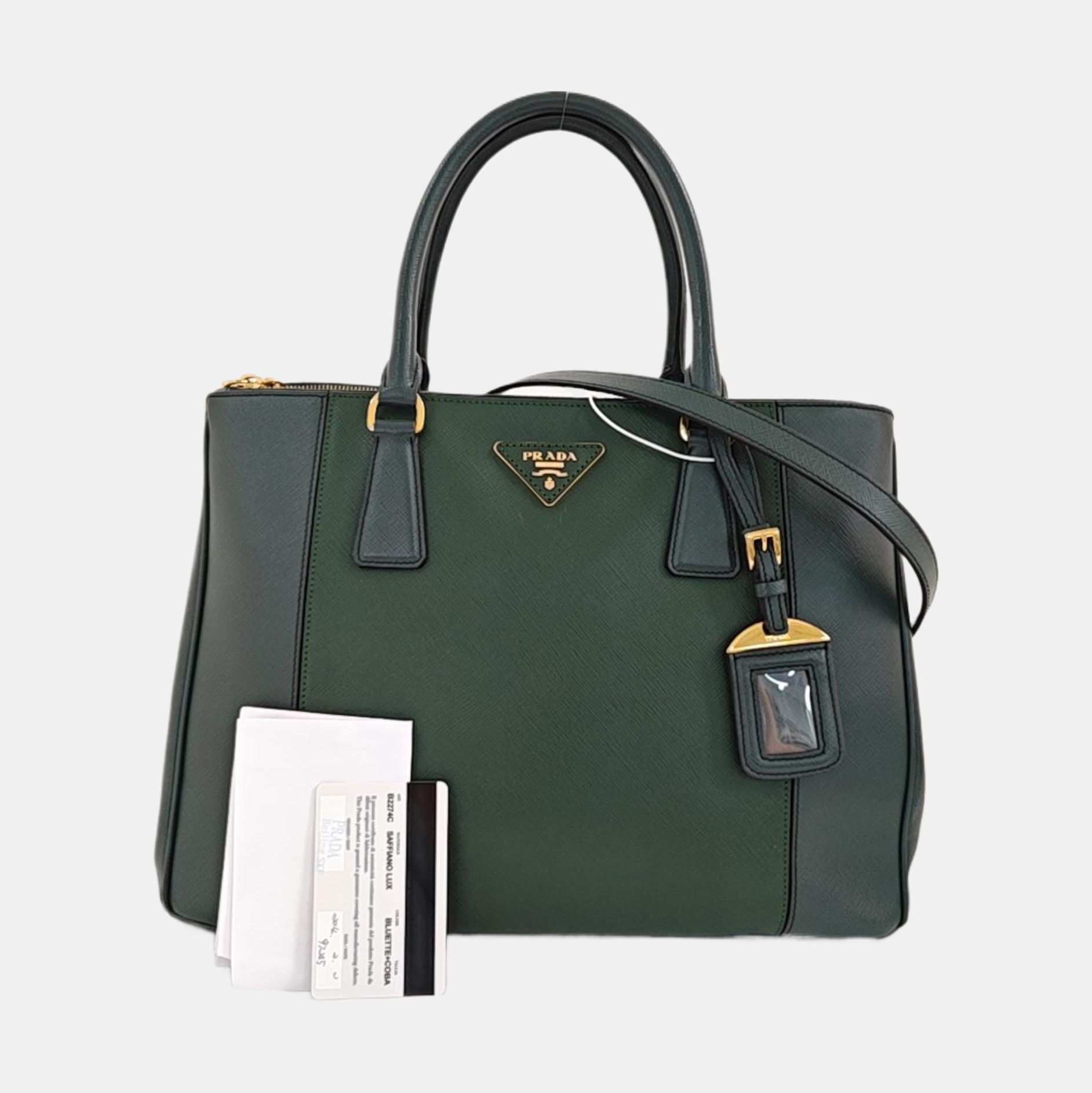Galleria Extra Large Saffiano Calfskin Green