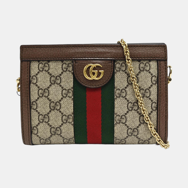 Ophidia Mini Monogram Coated Canvas Beige