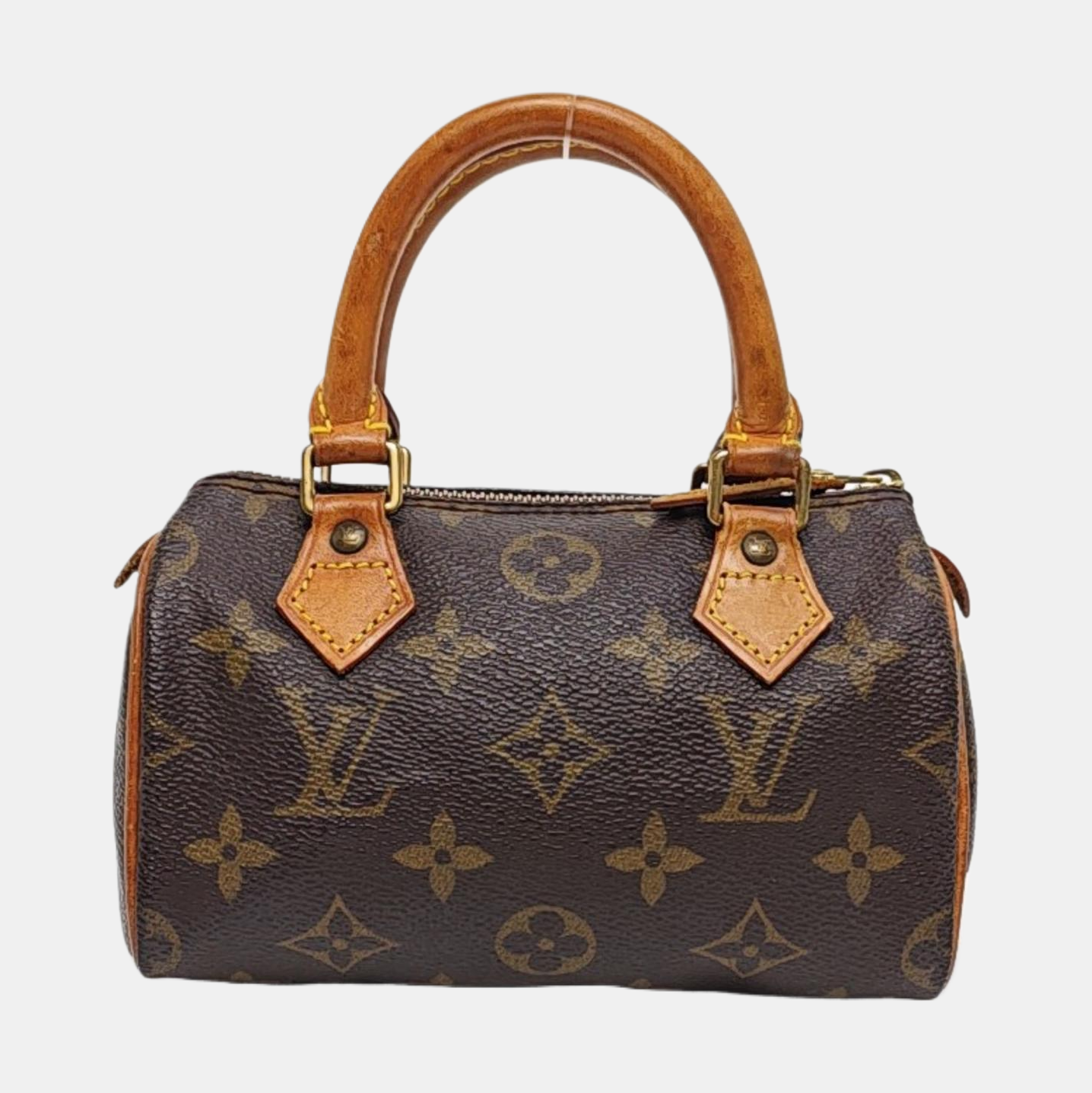 Authenticated pre-owned  SPEEDY Nano Monogram Coated Canvas Brown - Top Handle Bag at Looply