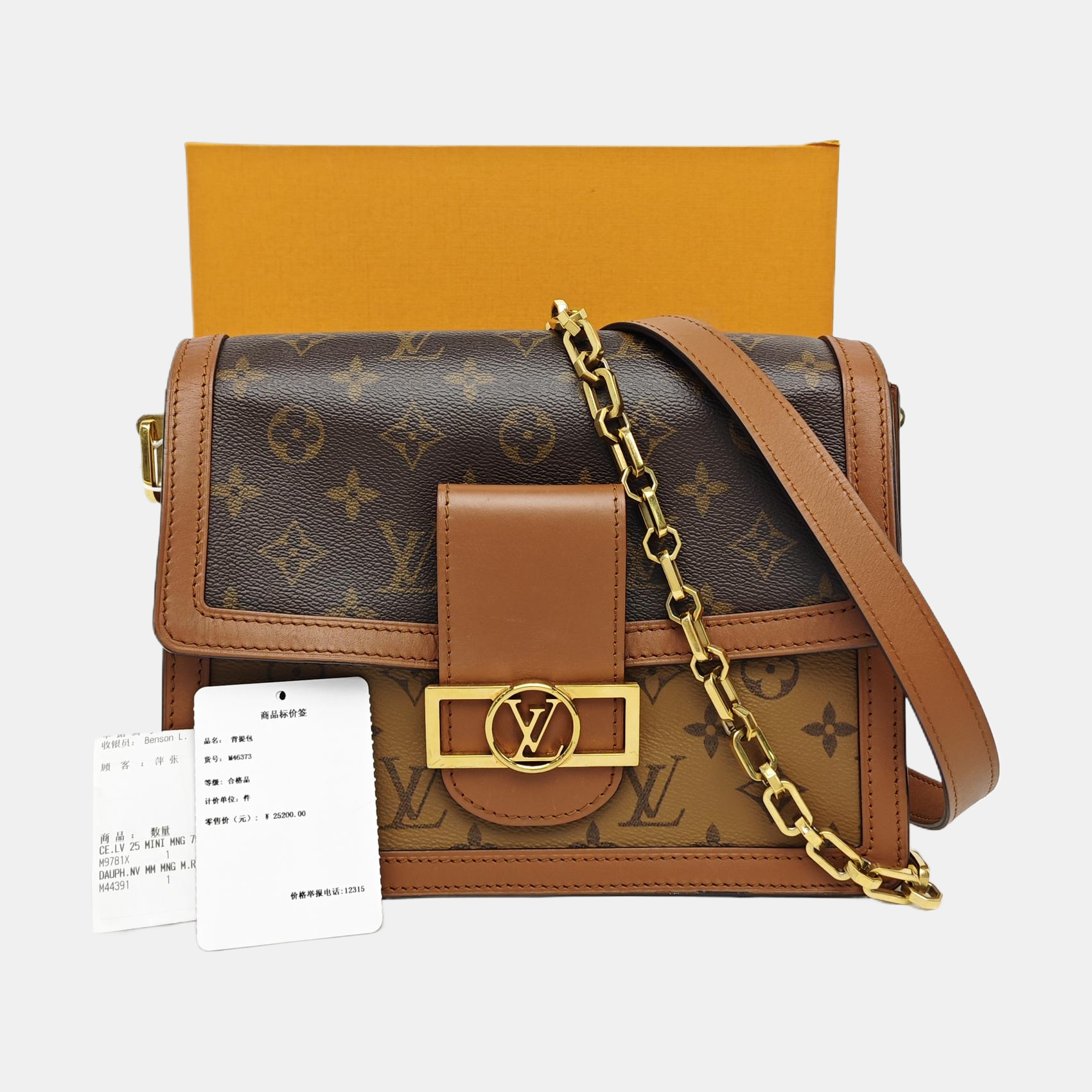 DAUPHINE MM Monogram Coated Canvas Brown