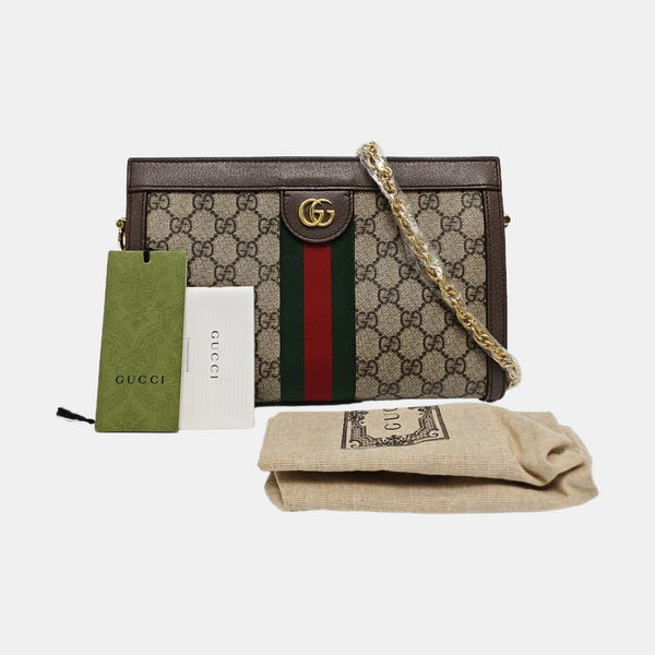 Ophidia Medium Monogram Coated Canvas Beige