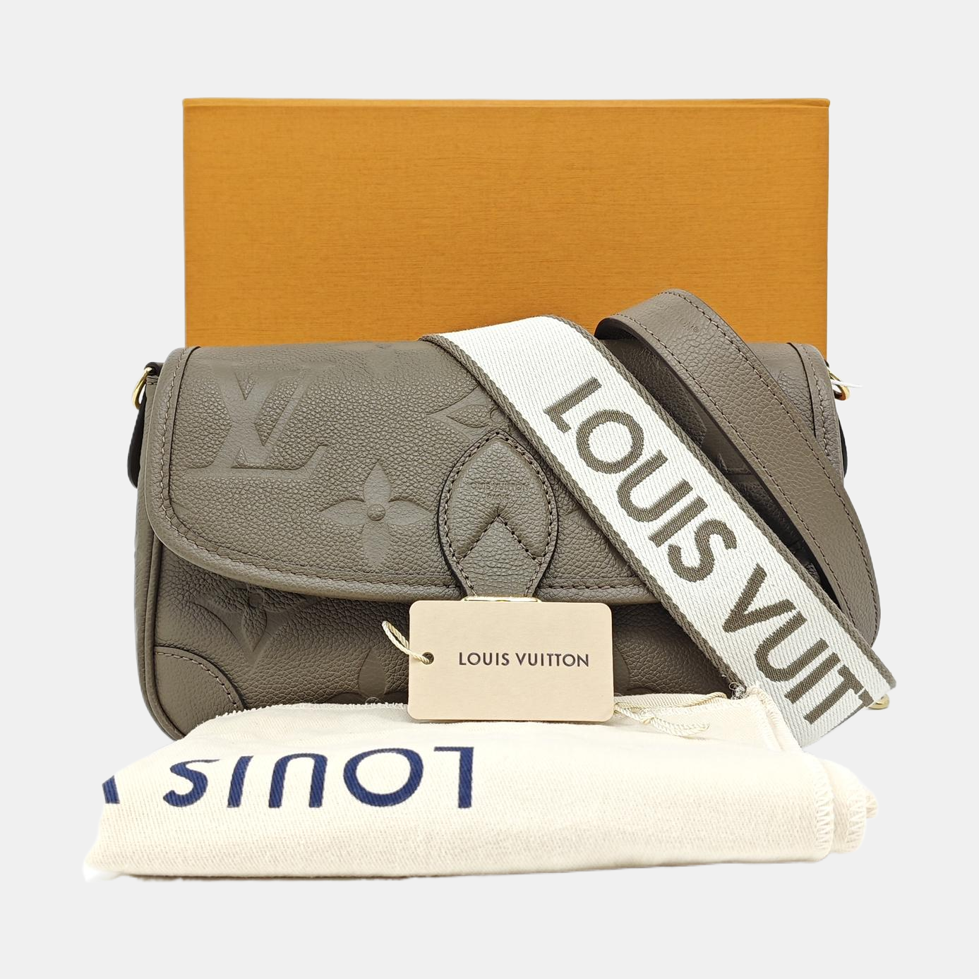 DIANE Monogram Calfskin Gray