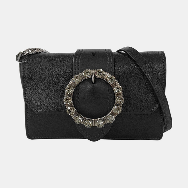 My Miu Calfskin Black