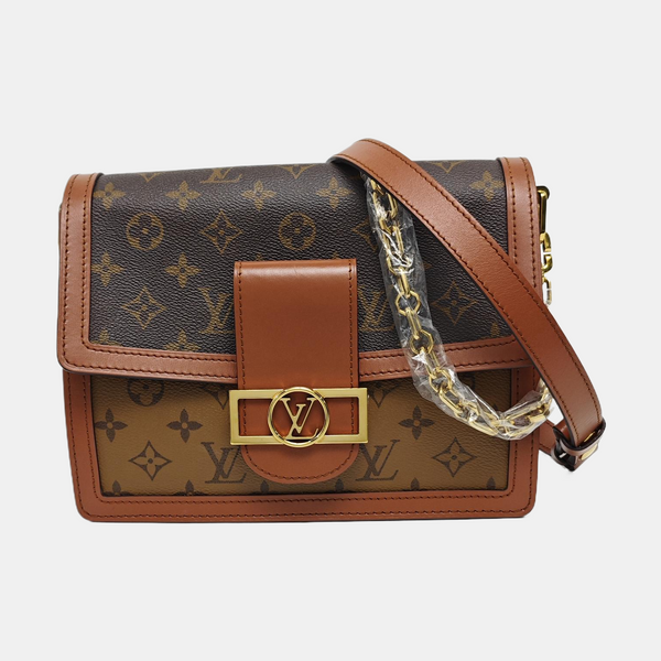 DAUPHINE MM Monogram Coated Canvas Brown